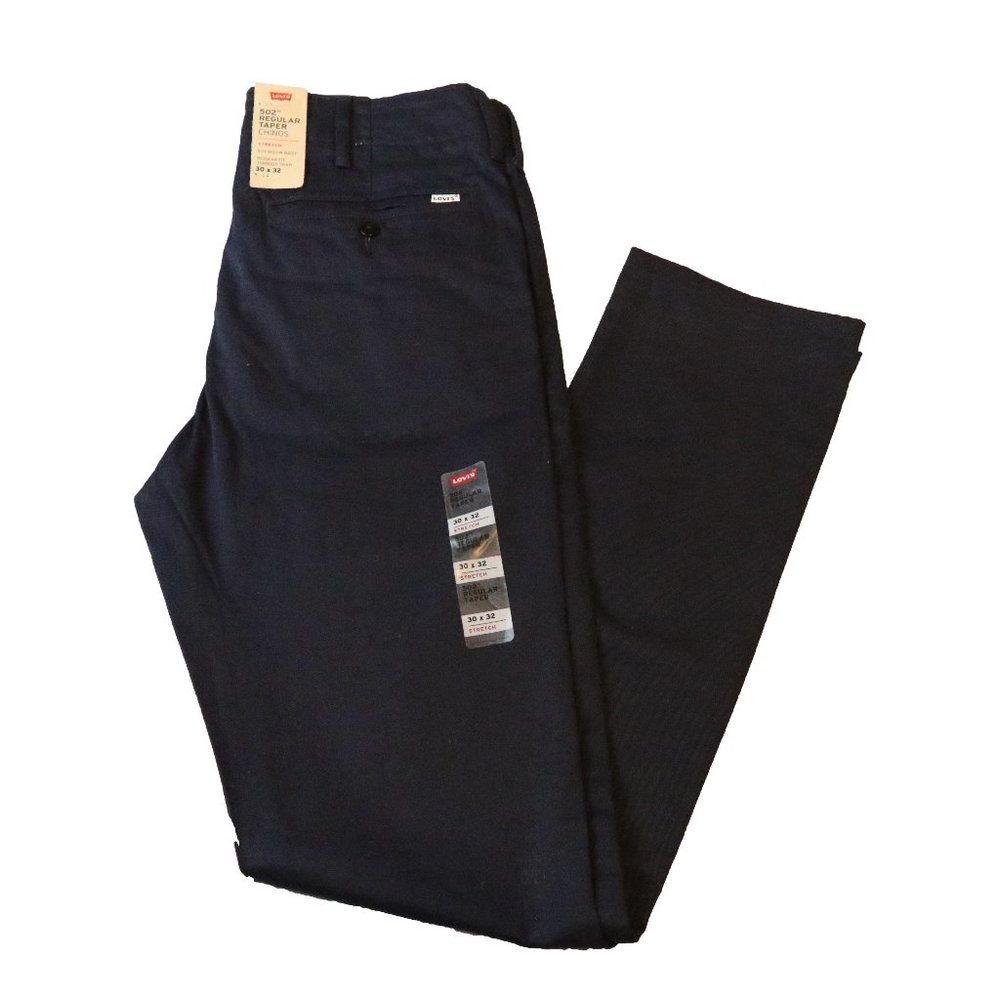 Levi's Men's 502 Regular Taper Nightwatch Dark Blue Chino, 30x32, New with Tags